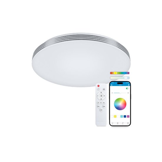 Stropna svjetiljka KSIX Boreal, RGBIC + CCT, 38,5 cm, 5600 lm