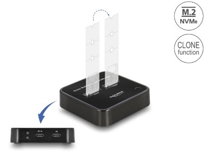 Docking station DELOCK, 2x M.2 NVMe PCIe a funkcijom kloniranja