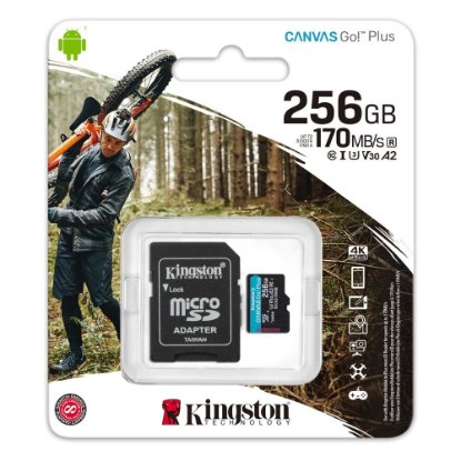 Memorijska kartica KINGSTON Canvas Go Plus Micro SDCG3/256GB, SDXC 256GB, Class 10 UHS-I + adapter