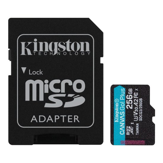 Memorijska kartica KINGSTON Canvas Go Plus Micro SDCG3/256GB, SDXC 256GB, Class 10 UHS-I + adapter
