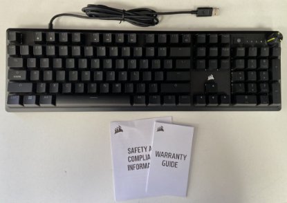 RABLJENI - Tipkovnica CORSAIR K70 RGB Core, mehanička, MLX Red Linear switch, US Layout, USB, crna