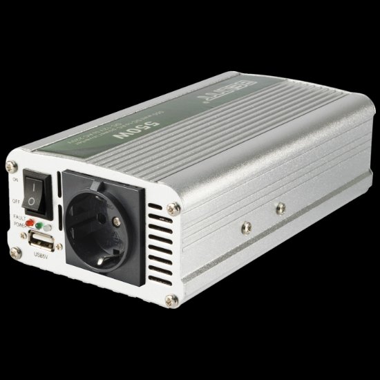 Pretvarač napona SAL SAI 1000USB, Adapter sa 12V na 220V, snaga 500/1000W, USB port