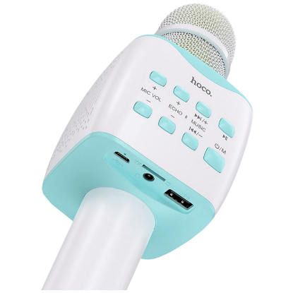 Mikrofon HOCO BK5, bežični, karaoke, 1200mAh, plavi