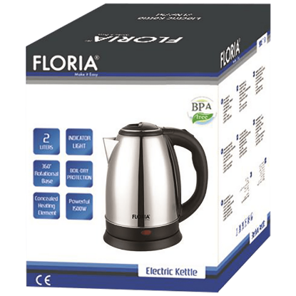 Kuhalo za vodu FLORIA ZLN2768, 1500 W, 1,8 l, inox