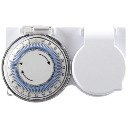 Strujna utičnica Home, mehanički programator vremena, IP44, bijela