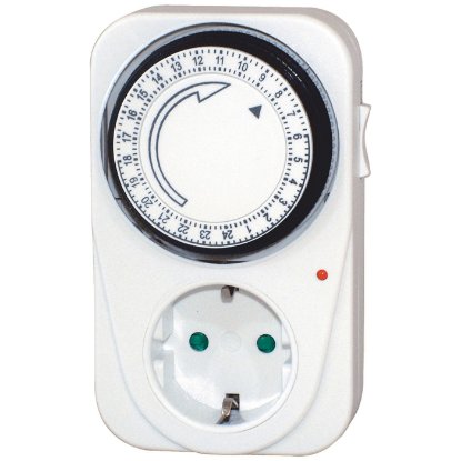 Strujna utičnica HOME TG 3, mehanički programator vremena, bijela