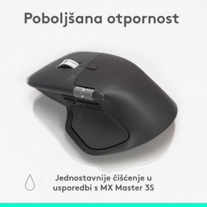 Miš LOGITECH MX Master 4, optički, bežični, BT, crni