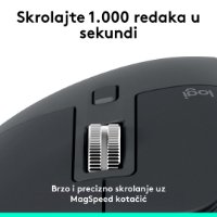 Miš LOGITECH MX Master 3S Performance, laserski, bežični, BT, graphite