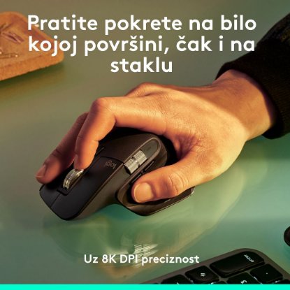 Miš LOGITECH MX Master 3S Performance, laserski, bežični, BT, graphite