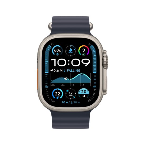 Pametni sat APPLE Watch Ultra2 v2 Cellular, 49mm Natural Titanium Case with Navy Ocean Band