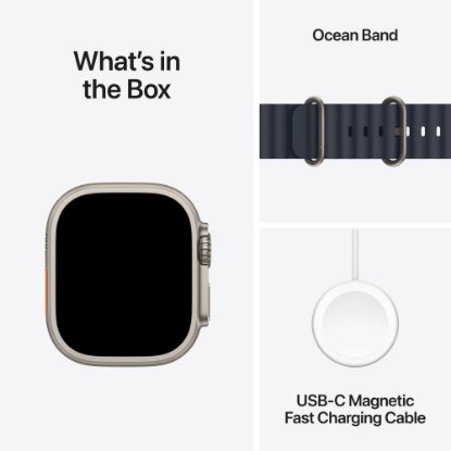 Pametni sat APPLE Watch Ultra2 v2 Cellular, 49mm Natural Titanium Case with Navy Ocean Band