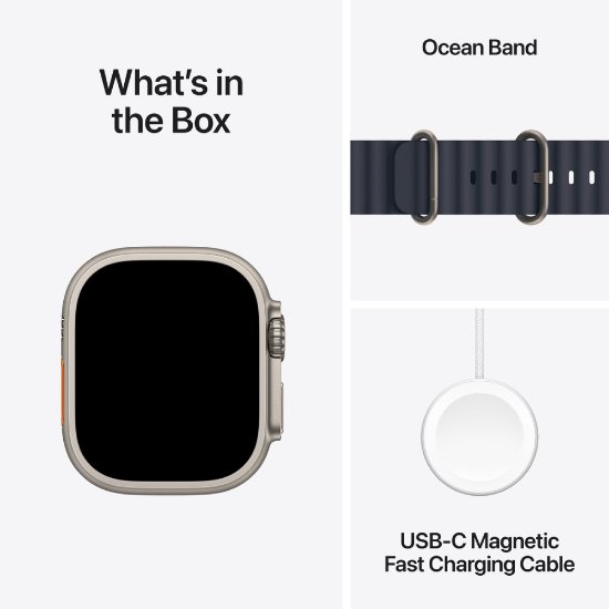 Pametni sat APPLE Watch Ultra2 v2 Cellular, 49mm Natural Titanium Case with Navy Ocean Band