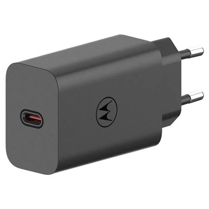 Kućni punjač MOTOROLA Turbo Power, 68W, USB-C, USB-C kabel, crni