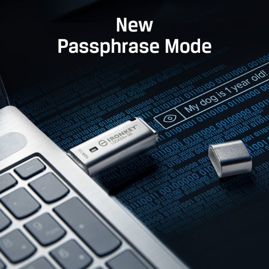 Memorija USB 3.2 FLASH DRIVE, 64GB, KINGSTON Ironkey Locker+ 50, IKLP50/64GB, XTS-AES enkripcija, srebrni