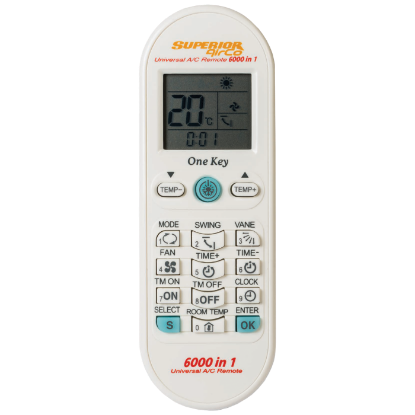 Univerzalni daljinski upravljač za klima uređaje SUPERIOR RC AirCo, 6000 kodova