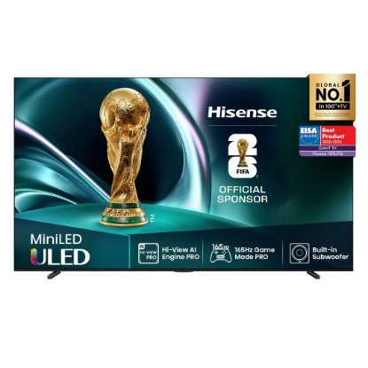 Mini-LED TV 100" HISENSE 100U7Q, Smart TV, 4K UHD, DVB-T2/C/S2, USB, Wi-Fi, BT, crni - energetski razred E