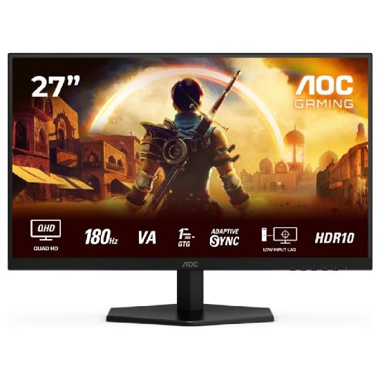 Gaming monitor 27" AOC Q27G42XNE, FHD, VA, 180Hz, 1ms, 300cd/m2, crni