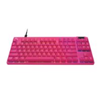 Tipkovnica Logitech Pro X TKL Rapid, mehanička, tactile, RGB, US Layout, USB, roza