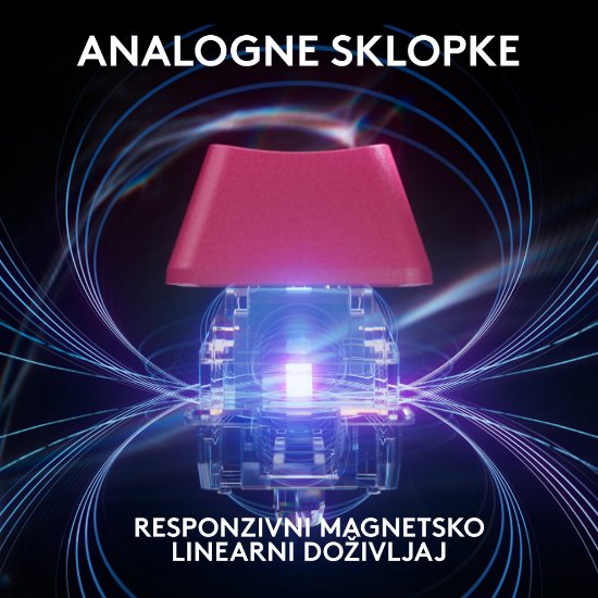 Tipkovnica Logitech Pro X TKL Rapid, mehanička, tactile, RGB, US Layout, USB, roza