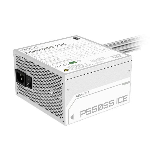 Napajanje 550W, GIGABYTE P550SS ICE, ATX v3.0, 120mm vent, 80+ Silver, bijelo