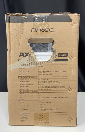 RABLJENI - Kućište ANTEC AX27 RGB Elite, MIDI, ATX, window, crno, bez napajanja