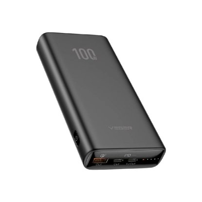 Mobilni USB punjač VEGER T100, 20000 mAh, crni
