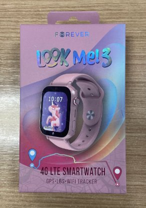 RABLJENI - Dječji pametni sat FOREVER LookMe! 3, 4G video pozivi, GPS, SOS gumb, vodootporan, rozi