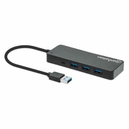USB HUB MANHATTAN, 7-portni USB 3.2 Gen1, crni