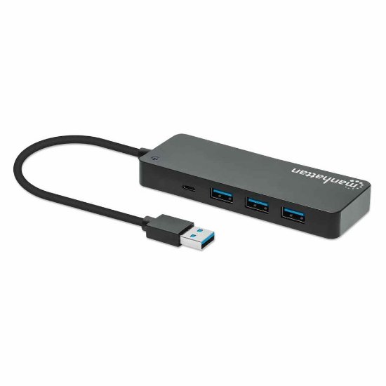 USB HUB MANHATTAN, 7-portni USB 3.2 Gen1, crni