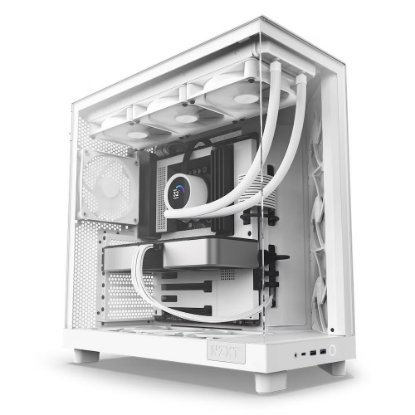 Kućište NZXT H6 Flow, ATX, prozor, bijelo, bez napajanja