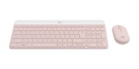 Tipkovnica + miš LOGITECH MK470 Slim Wireless, bežična, roza