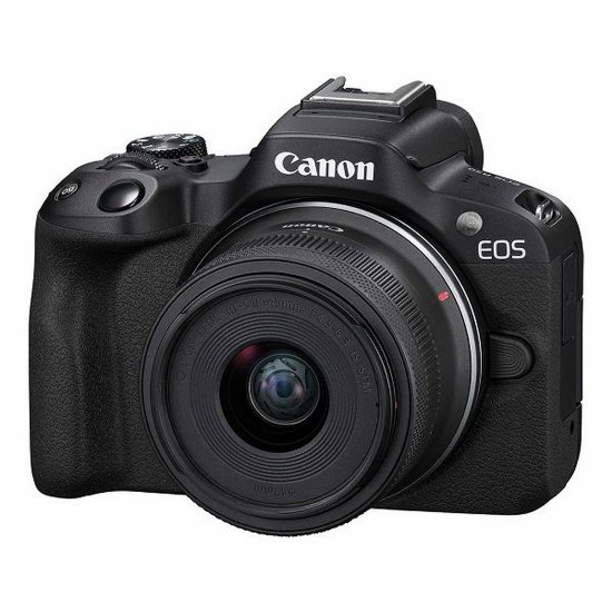 Digitalni fotoaparat CANON EOS R50 + RF-S 18-45mm + RF-S 55-210mm STM, 24,2 Mp, 4K Ultra HD, crni