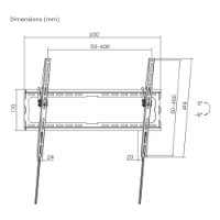 Nosač zidni za TV SBOX PLB-3446T-2, 37"-70", nagibni