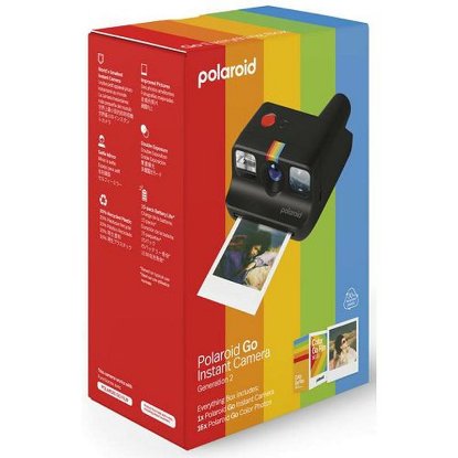 POLAROID instant fotoaparat GO Generation 2 Everything Box, fotoaparat + film, crni