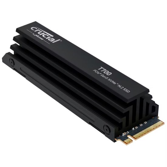 SSD 1TB CRUCIAL T700, PCIe Gen 5 NVMe M.2, 2280, 11700/9500 MB/s, hladnjak