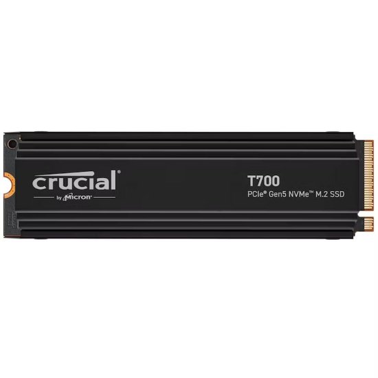 SSD 1TB CRUCIAL T700, PCIe Gen 5 NVMe M.2, 2280, 11700/9500 MB/s, hladnjak