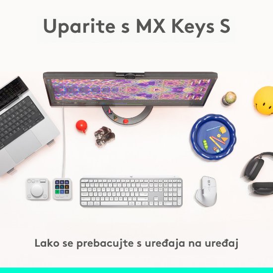 Miš LOGITECH MX Master 4, optički, bežični, BT, bijeli