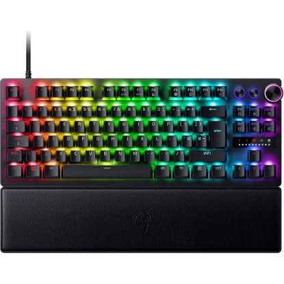Tipkovnica RAZER Huntsman V3 Pro Tenkeyless 8KHz, Analog Optical Switch Gen 2, RGB, UK Layout, USB, crna