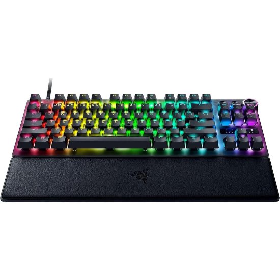 Tipkovnica RAZER Huntsman V3 Pro Tenkeyless 8KHz, Analog Optical Switch Gen 2, RGB, UK Layout, USB, crna