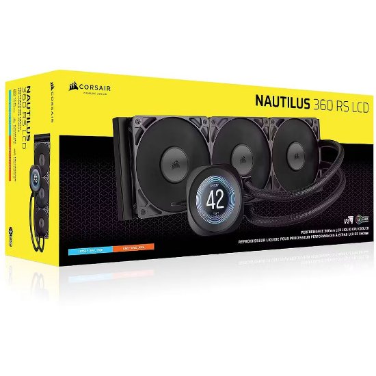 Vodeno hlađenje CORSAIR NAUTILUS 360 RS LCD, za Intel i AMD