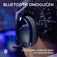 Slušalice LOGITECH Gaming G321, bežične, BT, USB, crne