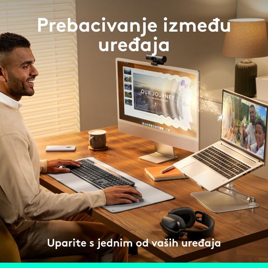 Tipkovnica LOGITECH Signature Slim Solar+, bežična, bluetooth, crna