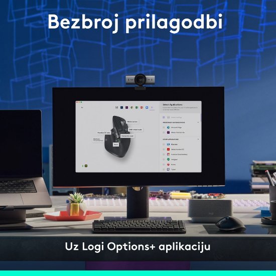 Miš LOGITECH MX Master 3S Performance, laserski, bežični, BT, graphite