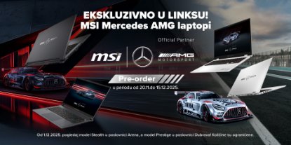 Prikažite detalje za Prednaruči MSI laptopi Mercedes AMG edition laptope samo u Linksu!