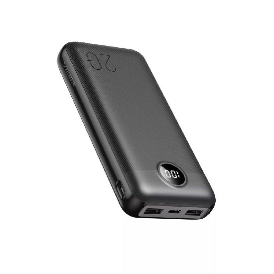 Mobilni USB punjač VEGER L20s, LED, 20000 mAh, crni