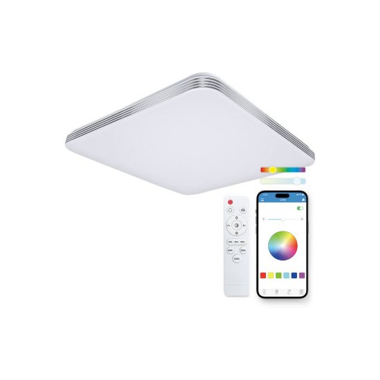 Stropna svjetiljka KSIX Twilight, RGBIC + CCT, 47,5 cm, 7700 lm, 70 W