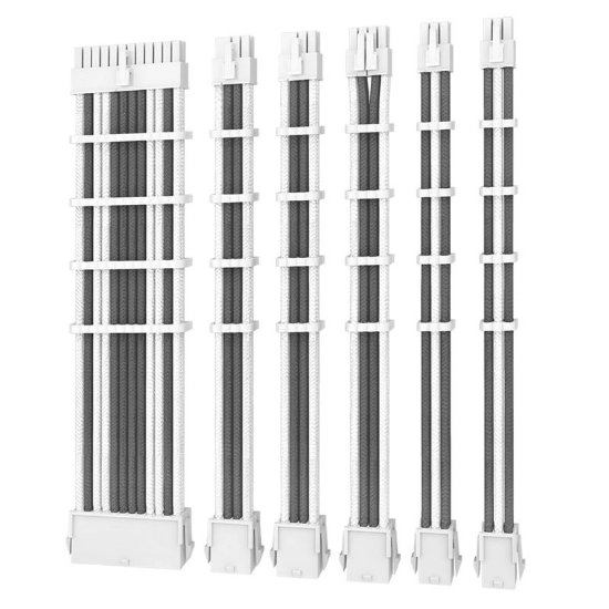 Produžni kablovi za napajanje ANTEC Sleeved Extension Cable Kit, bijelo-sivi
