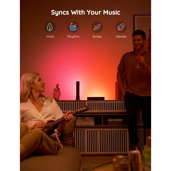 LED lampa GOVEE RGBICWW WiFi + Bluetooth Flow Plus Light Bars