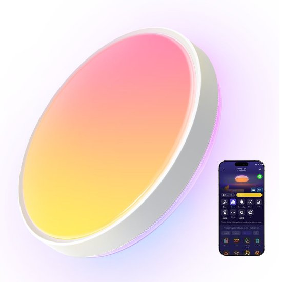 Stropna svjetiljka GOVEE RGBICWW + RGBICWW Round Smart Ceiling Light, 15"