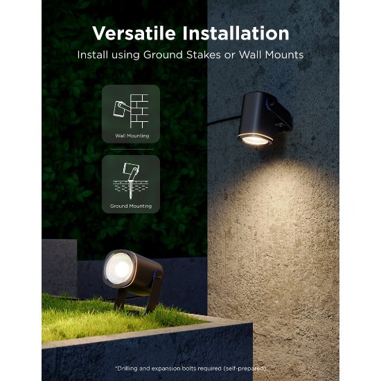 LED reflektor GOVEE RGBICWW Outdoor Spotlights, vanjski, 2kom
